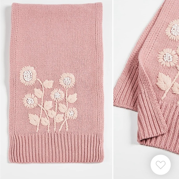 LoveShackFancy NWT wolfie scarf in rose blush - Picture 4 of 6